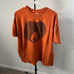 🌿 Orange Great Smoky Mountain Graphic Bear T-Shirt